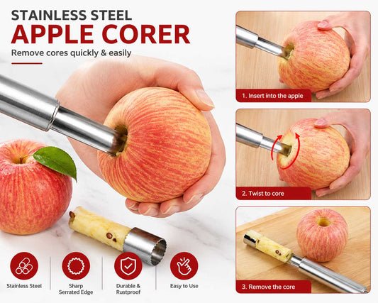 Apple Core Remover|Stainless Steel Apple Corer|Seed Remover